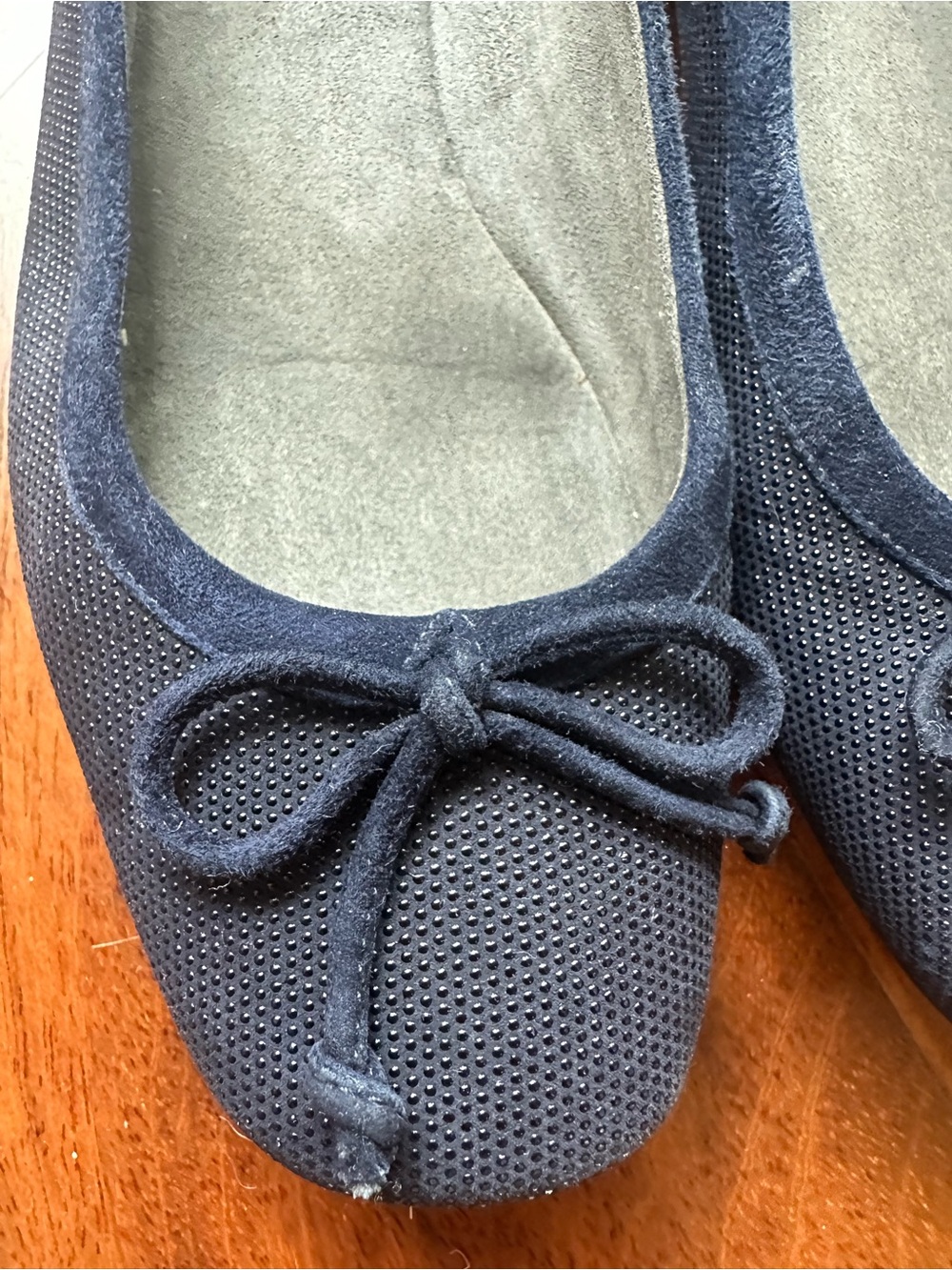 Stuart Weitzman Navy Bow Ballet Flats - Picture 7 of 7